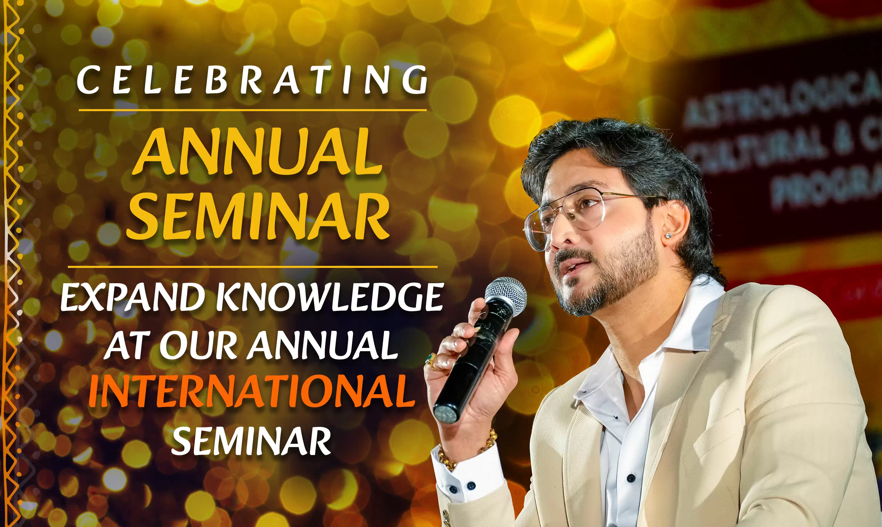 Annual Seminar 2025 by Nabatara Foundation featuring Gaurav Tribedi and spiritual practitioners celebrating astrology and tantra wisdom
